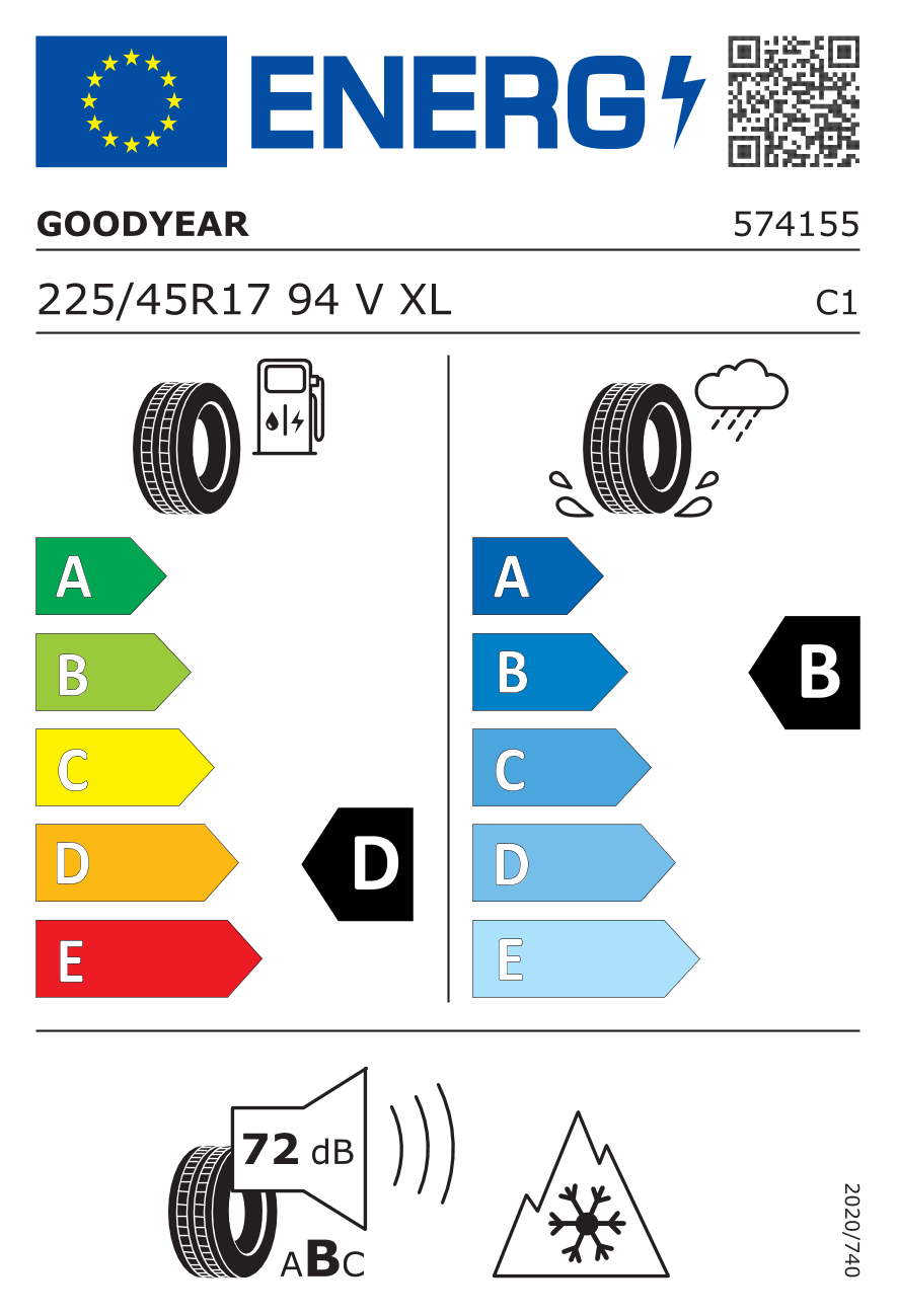 Pneumatici GOODYEAR ULTRA GRIP PERF+ 225/45 R17 94V