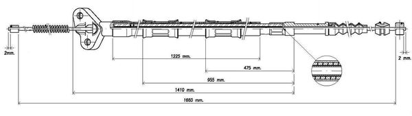 Cavo freno LPR C0876B