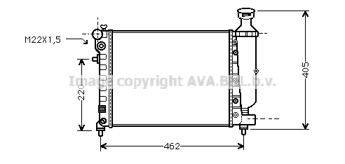 Radiatore del motore AVA QUALITY COOLING CNA2115