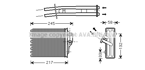 Radiatore del riscaldamento AVA QUALITY COOLING FTA6304