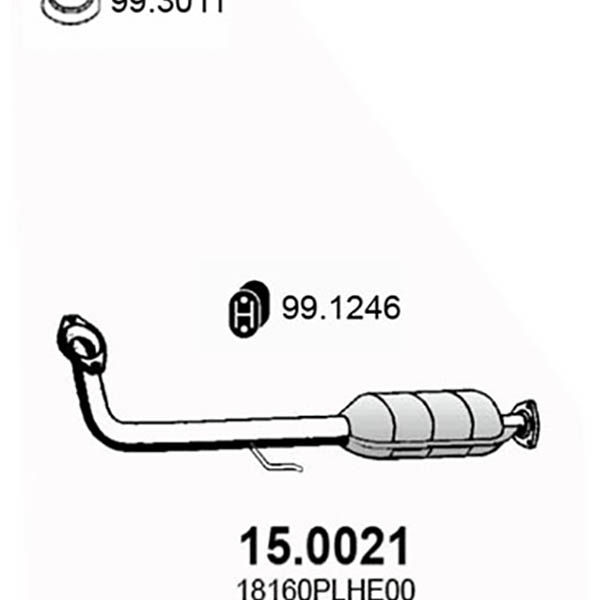 15.0021 CAT HONDA CIVIC 1.4 16V 02/01>0