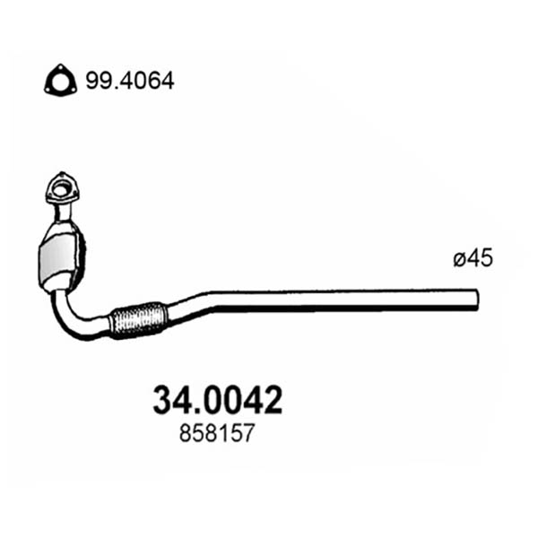 34.0042 CAT OPEL CORSA B 1.2i 98