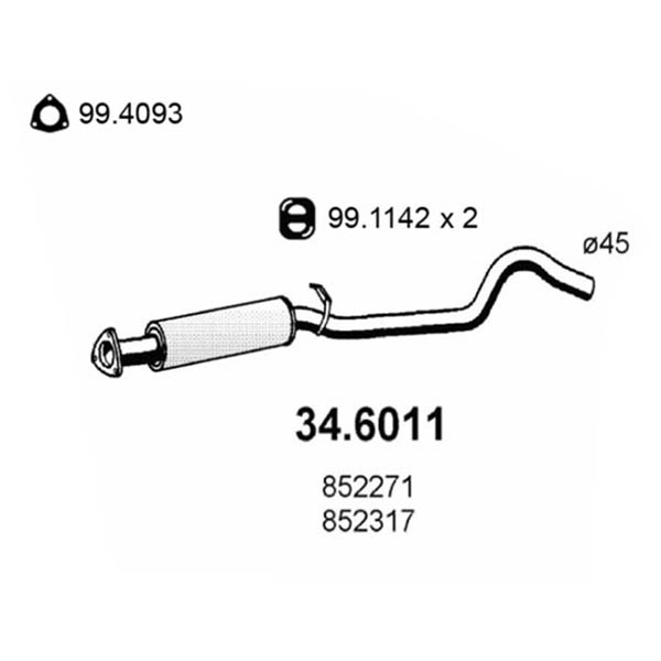 34.6011 S C OPEL CORSA 1.3 1.4 1.6 86-