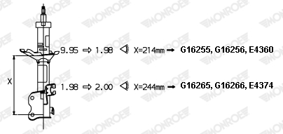 Ammortizzatore MONROE G16255 (venduto singolarmente)