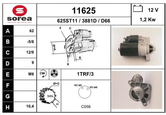 Motorino d'avviamento SEEAC 3881D