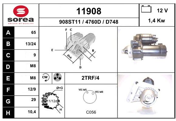 Motorino d'avviamento SEEAC 4760D