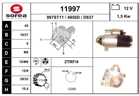 Motorino d'avviamento SEEAC 4850D