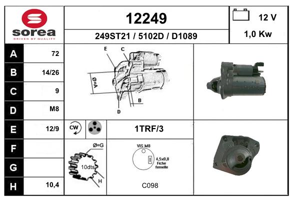 Motorino d'avviamento SEEAC 5102D