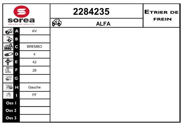 Staffa de freno SEEAC 4284235