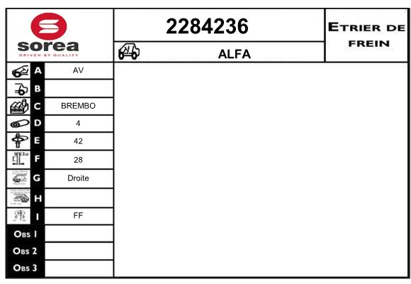 Staffa de freno SEEAC 4284236