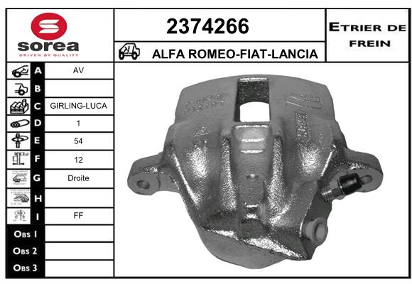 Staffa de freno SEEAC 4374266