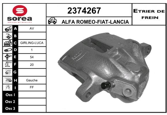 Staffa de freno SEEAC 4374267