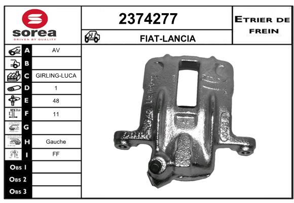 Staffa de freno SEEAC 4374277