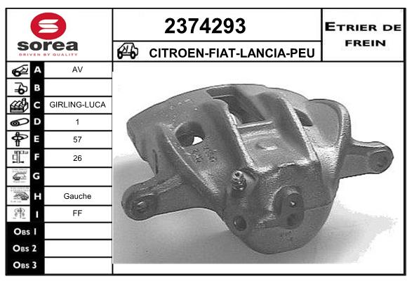 Staffa de freno SEEAC 4374293