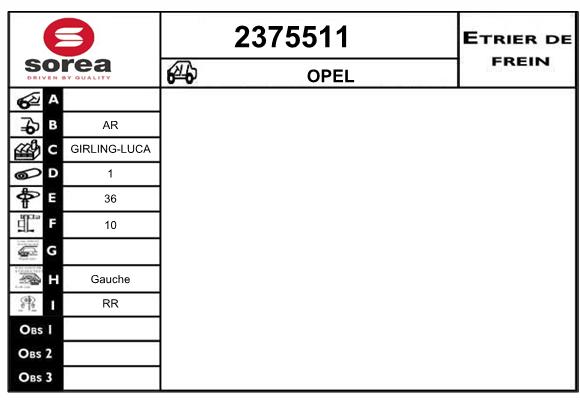 Staffa de freno SEEAC 4375511