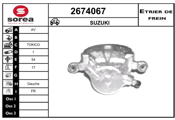 Staffa de freno SEEAC 4674067