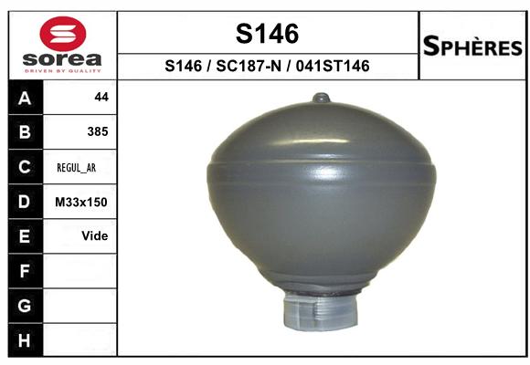 Sfera di sospensione SEEAC SC187-N (Venduto singolarmente)