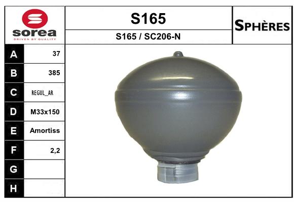 Sfera di sospensione SEEAC SC206-N (Venduto singolarmente)